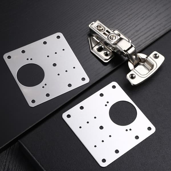 Huonekalusaranan korjauslevy 9x9 cm ruostumatonta terästä 2 kpl 2-pack