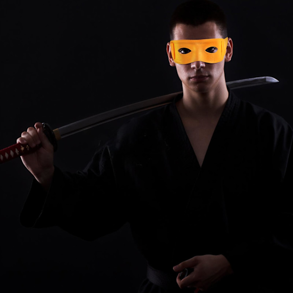 2-pack Halloween-kostym ögonmasker Maskeradmasker Cosplay-festkläder Tillbehör (Gul)
