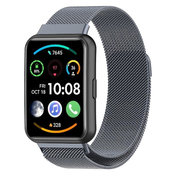 Til Huawei Watch Fit 2/Watch Fit 2 Active Milanese fint mesh urrem i rustfrit stål