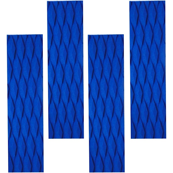 4 stk/Rillet ikke-skli EVA Surfing Skimboard Surfboard Kiteboard Traction Pad grep pute Hale Pads - Blå