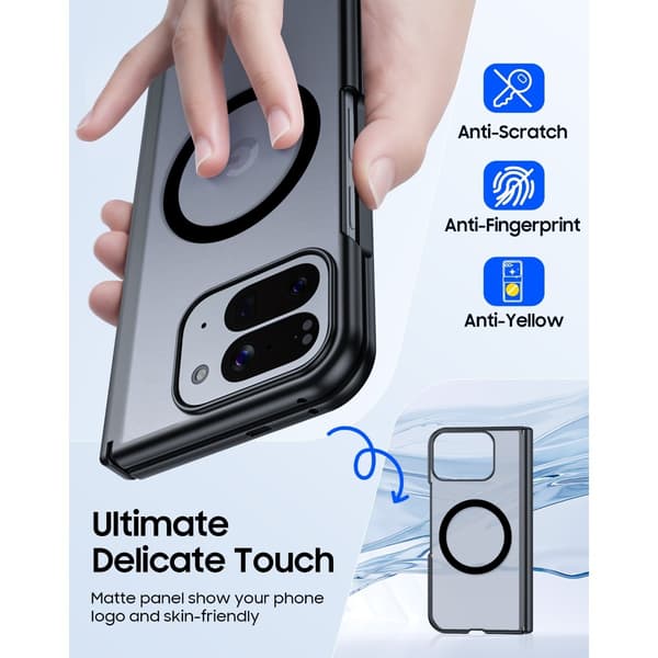 Google Pixel 10 Pro Fold Fodral med Magnetisk Ring & Inbyggt Skärmskydd