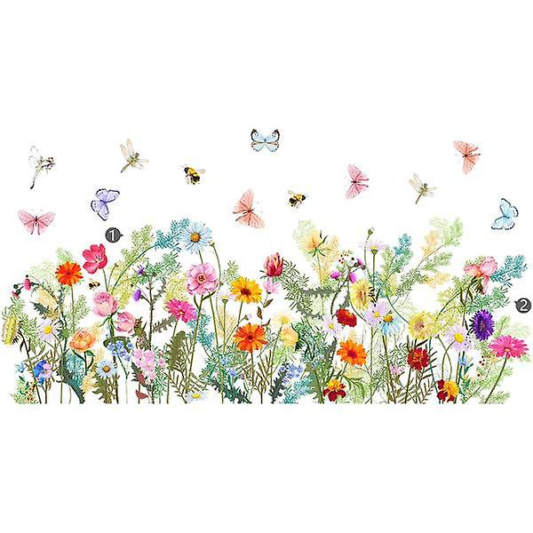 Anti-collision Iris Garden Flower Window Stickers Glass Stickers
