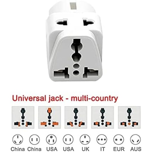 Reiseadapter, Storbritannia til Sverige (EU), hvit