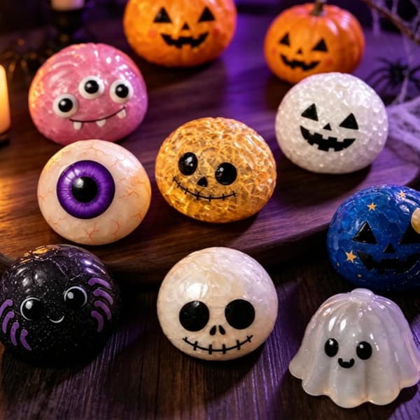 Halloween Dumpling Form Skulptur Sjov 12-dages Nedtællingskalender