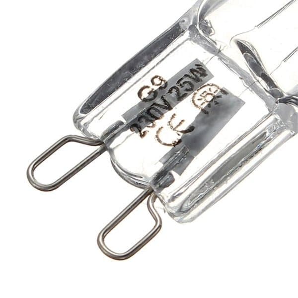 10-pack G9 Halogenlampor 220-240V 25W 40W 60W Varmvitt Ljus Optimal Belysning 25W 25W