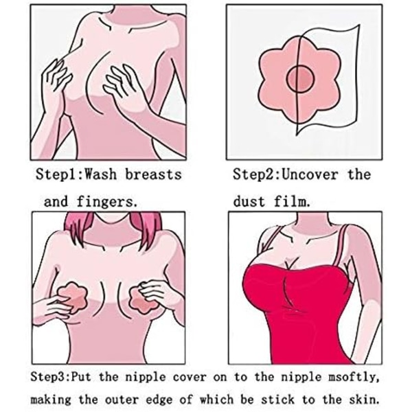 Usynlig genanvendelig nippelklæbende silikone nippelfri betræk Brystpastaer til kvinder 8 par