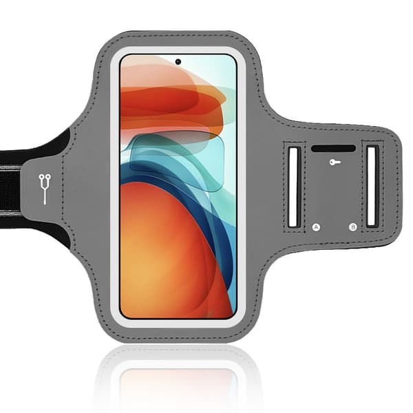 Armbånd Mobiltelefonholder Telefonarmbånd for telefoner innen 7 tommer Grå