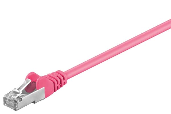 Liitäntäkaapeli CAT 5e, SF/UTP, magenta, 3 m