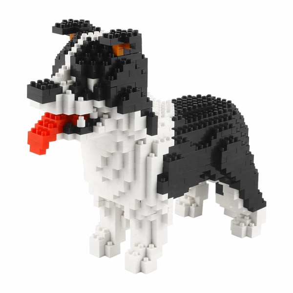 Micro Dog Building Blocks Pet Mini Building Toy Tegelstenar, 950 bitar KLJM-02 (Border Collie)