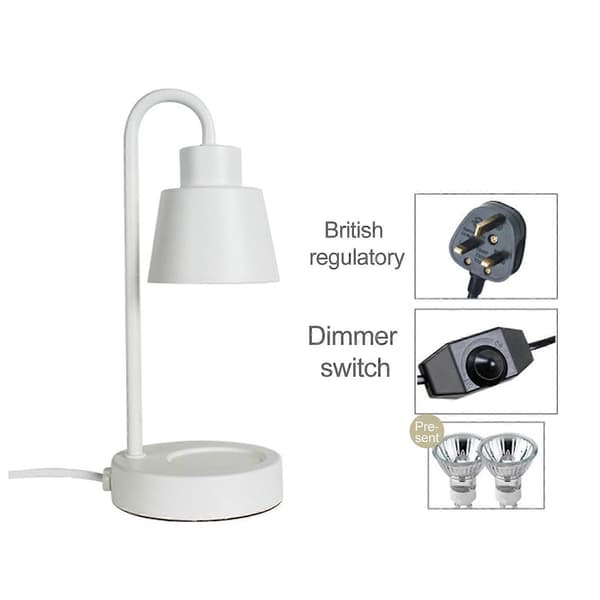 Aromaterapi Smeltende Voks Natlampe Dæmpbar Bordlampe Lysvarmer Hvid 220v White
