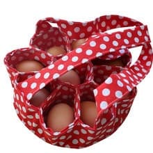 Egg Collector Basket Canvas Collection Bag Hens Poultry Red Dots