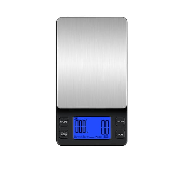 Mini digitaalinen kahvivaaka ladattava 2 kg/0,1 g Musta