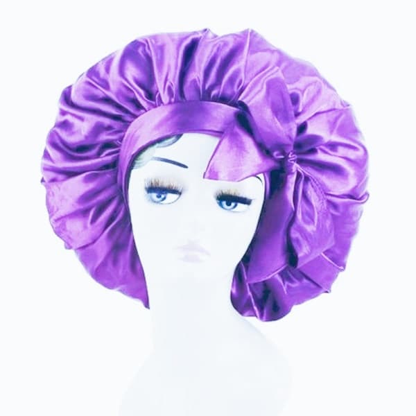 Sovehette nattlue silke Lila Lila Purple