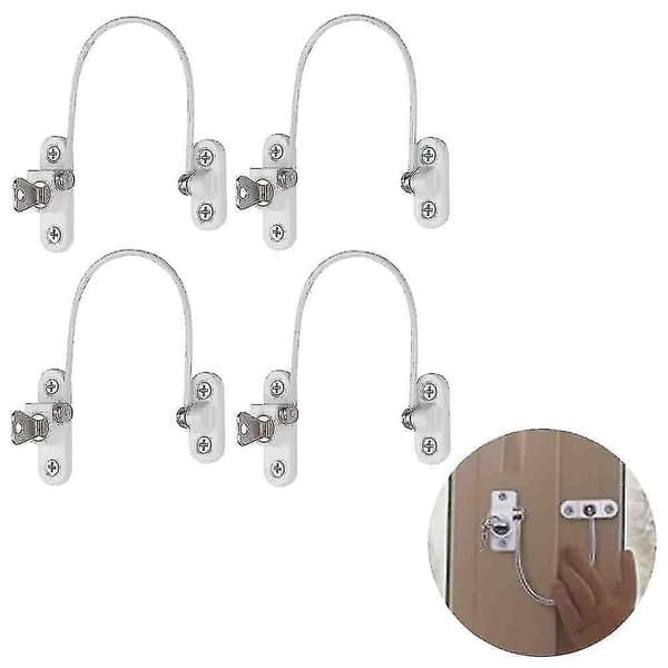 4-pack fönsterbegränsare barnsäkerhetslås dörrfönsterbegränsare vit White