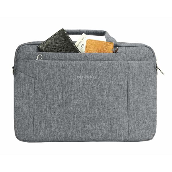 Laptopväska 15,6 tum Notebookväska Portfölj Väska Axelväska Vattentät Portfölj Business Laptopväska för kvinnor och män Svart