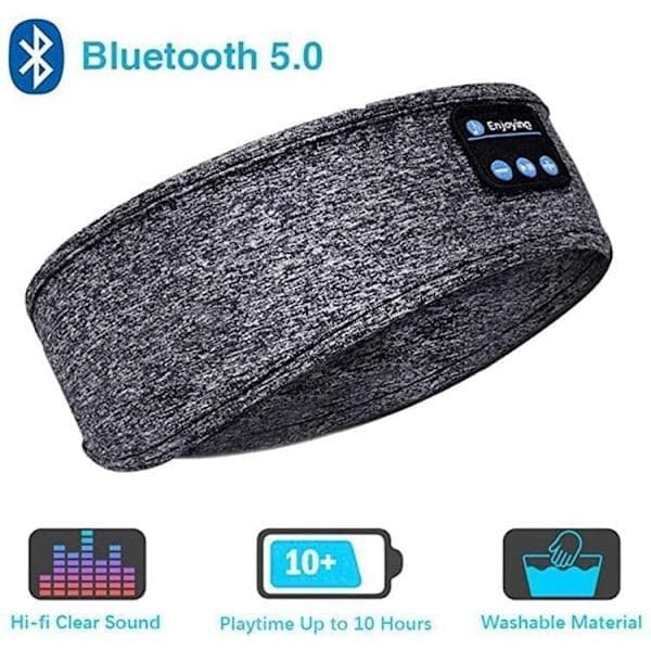 Sovhörlurar – Pannband & Ögonmask med Bluetooth-hörlurar Grå gray