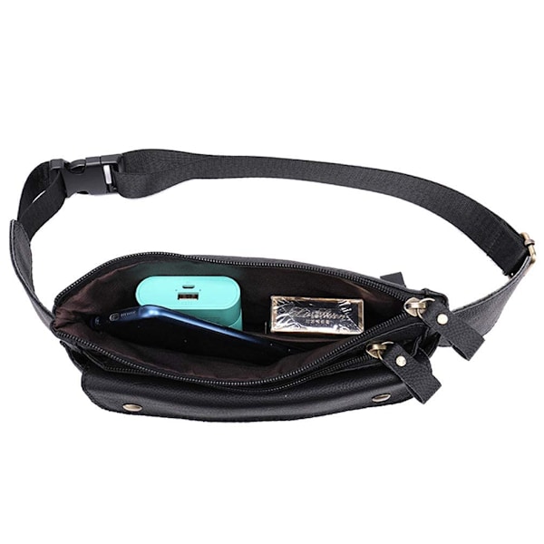 Herr Läder Midjeväska Retro Toppskikt Kohud Mobiltelefon Väska Herr Enstaka Axel Messenger Väska Herr Väska (kaffe)
