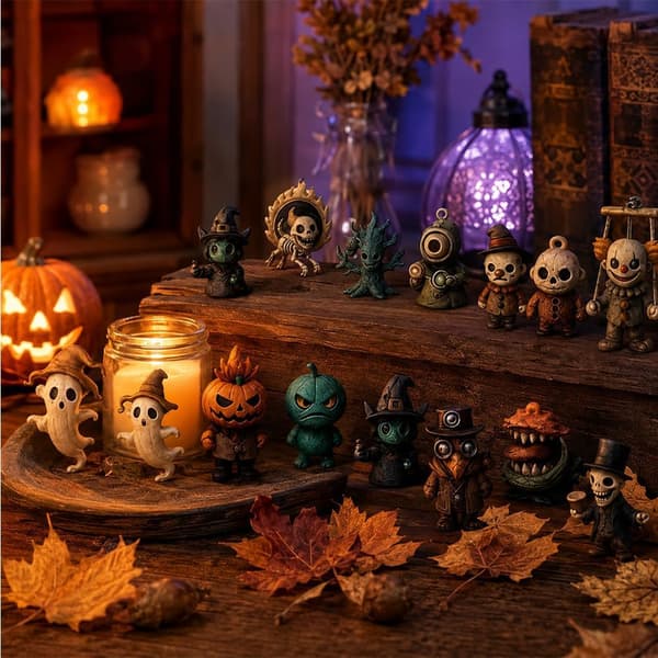 Halloween Nedtællingskalender Blind Boks 15 Nætter Julekalender Mini Figurer 15