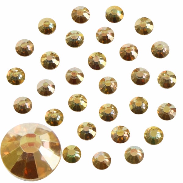 Limfix Kristall Flatback Rhinestones Glas Diamantes Ädelstenar för Nail Art Hantverk Dekorationer Kläder Skor(ss20 1440st, Metallic Sunshine)