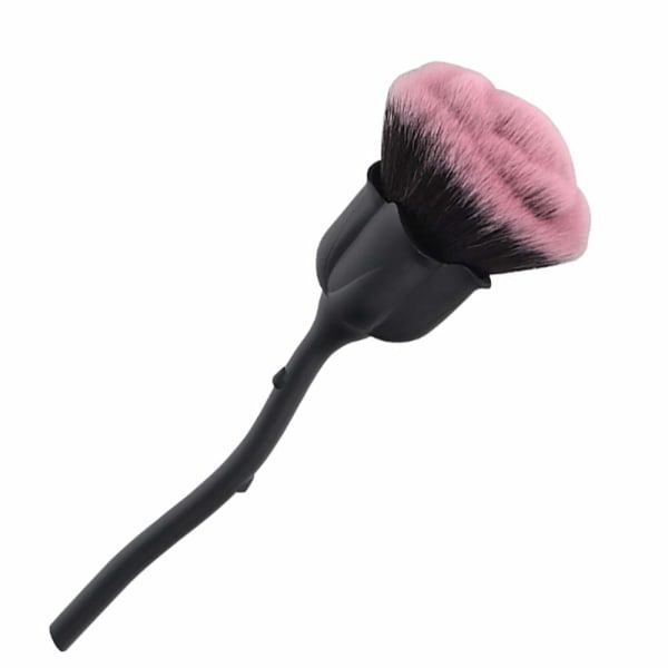 Rose Makeup Brush Blush Brush Super Large Face Powder Makeup Børster til Powder Cosmetic（sort + lilla）