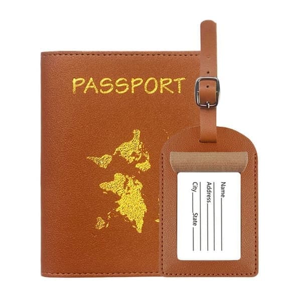 2 stk/sett kredittkortholder etui BRUN Brun Brown