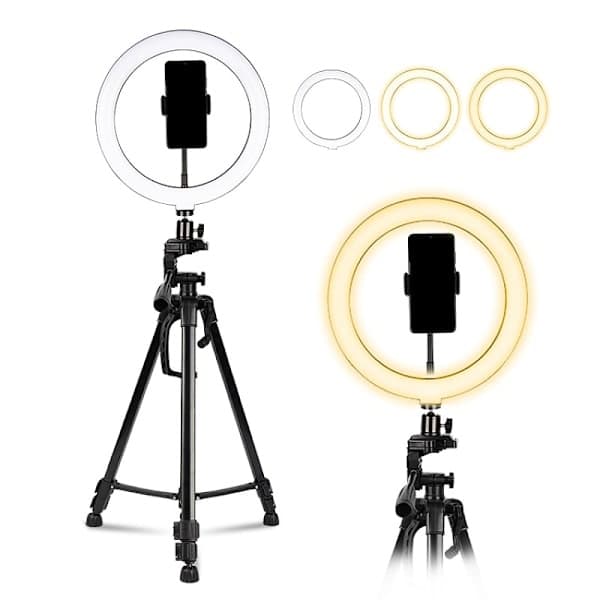 Ring Light Modell 3120 med stativ maks. 136 cm og Bluetooth fjernkontroll