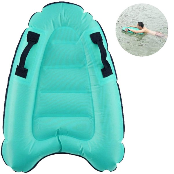 Oppblåsbar surfebrett Bodyboard brettbar brett med håndtak svømmebrett for barn voksne sammenleggbar sommer flytende