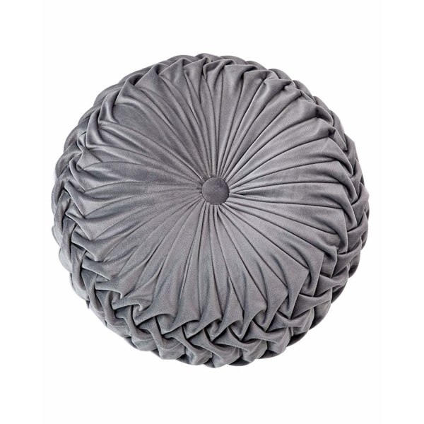 Putepute til sofa Dekorativ 3D-gresskar rund fløyelspute til sovesofa Stolgulv 15"X15", grå