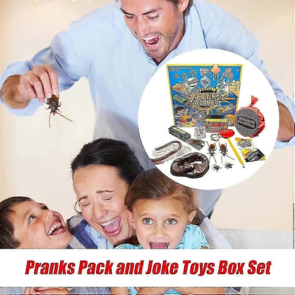 Prank Kit Box Set med praktiske vitser og leker, perfekt gave for barns moro og latter
