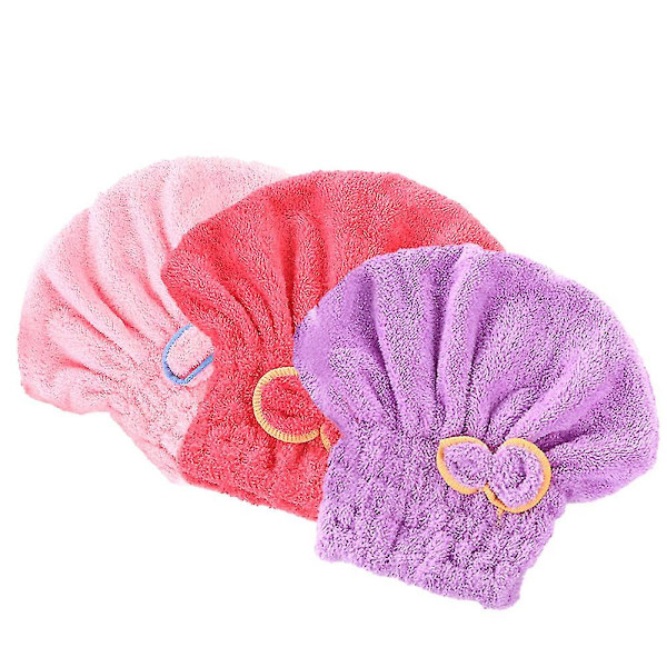 Hårhandduk 3-pack, Snabbtorkande Mikrofiber Hårhandduk, Superabsorberande Hårhandduk