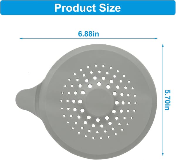 2-pack hårfångare för duschavlopp med stark sugkopp, silikonvasksilskydd duschavloppsskydd hårstoppare fällsil white，black