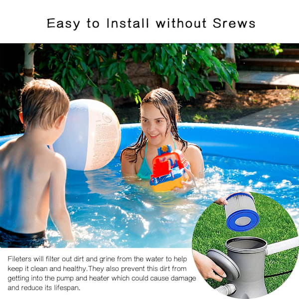 Varmtvandsfilter, Udskiftningsfilter til Bestway Filterpatron VI til Swimmingpool, til alle Lay-Z-Spa-modeller - Hawaii, Miami, Paris, Vegas, Monaco