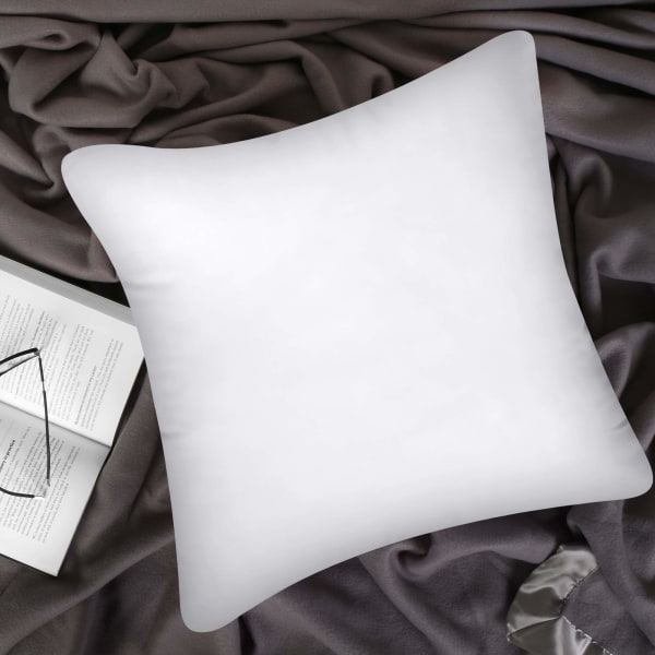 Vuodevaatteet tyynysisä (2 kpl, valkoinen) - 18 x 18 tuumaa sänky- ja sohvatyynyt - koristetyynyt sisätiloihin