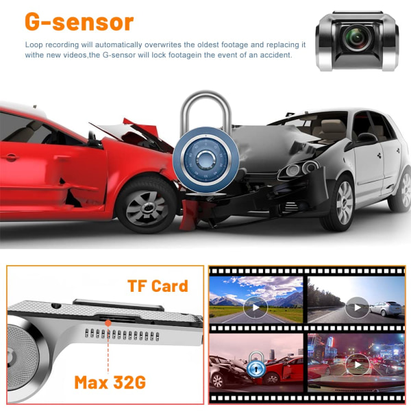 Auton DVRMini-autokamera 170° laajakulmainen autokamera USB minitallennin