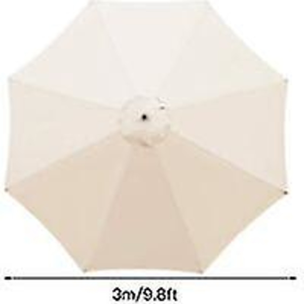 Reserveovertræk til parasol, 8 ribben, 3M, vandtæt, anti-UV, beige