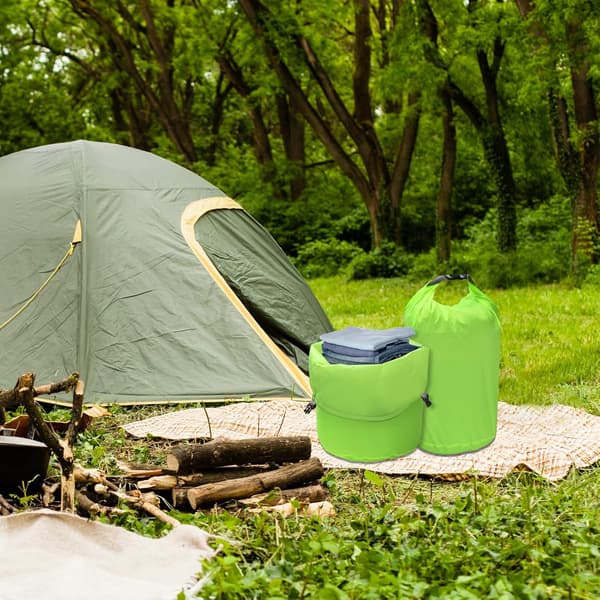 2 stk. lette tørrposer vanntett flytende pose drivpose ultimate tørrpose (grønn, 10L) 10L green