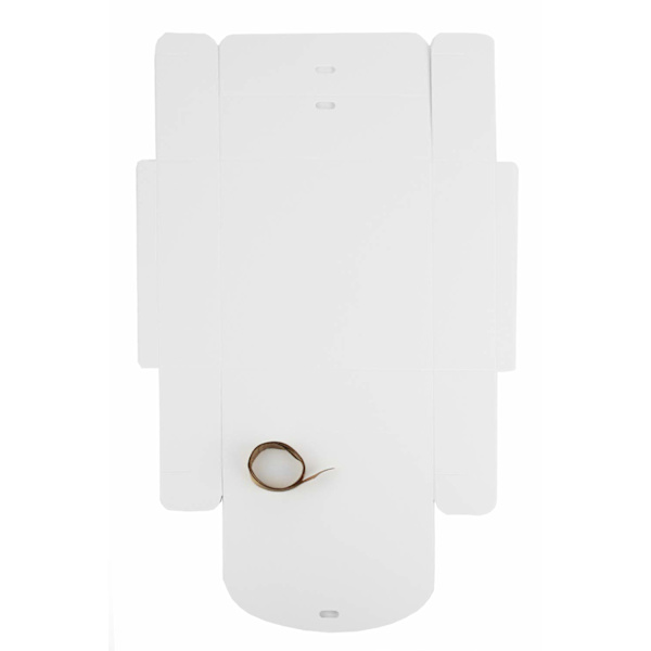 12-pack fyrkantiga presentförpackningar, 16,5 cm x 16,5 cm x 5 cm, enkel montering, vit låda med rosettband white