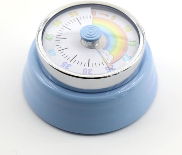 Magnetisk metaltimer, manuel optræk, intet batteri påkrævet, tidsvisualisering, tidsstyringsværktøj til køkken, arbejde, studie, træning
