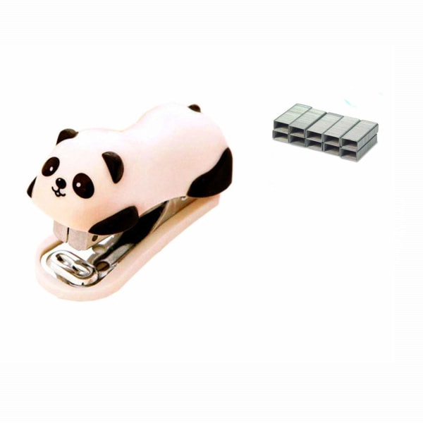Bärbar Mini Cute Panda Desktop Häftapparat Set med 1000PCS No.10 häftklammer för Office School Hem eller Resebruk
