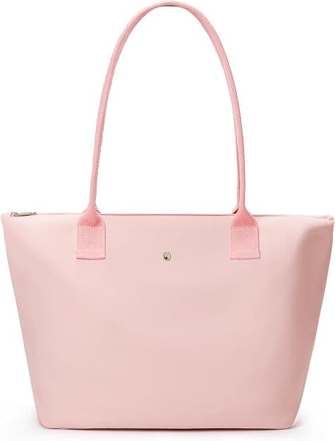1 stk. store håndtasker til kvinder mulepose med lynlås nylon dametasker | Sammenfoldelige vandtætte håndtasker, pink pink