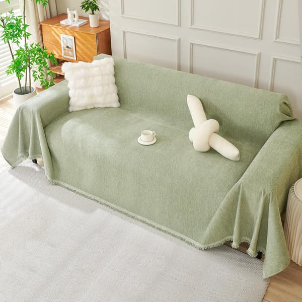 Sofabetræk 2-personers, vaskbart sofabetræk med kvast, blødt sofabetræk til hunde, åndbart, universelt til alle årstider (grøn, 180x260cm, 1 stk.) green