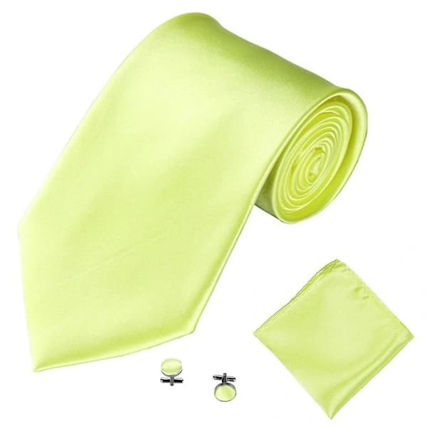 Kostymslips Manschettknappar Näsduksset Smoking Kostym Citrongul Citrongul Lemon Yellow