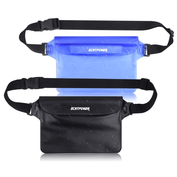 Vandtæt taske pose bum bag mobiltelefon cover beskyttende cover pakke med 2