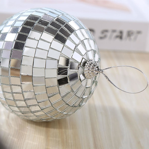 24 stk Sølv Disco Spejlkugle Til Festdekoration Juletræ Bryllup Fødselsdagsfest Pynt 2cm