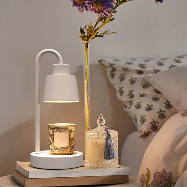 Aromaterapi Smeltende Voks Natlampe Dæmpbar Bordlampe Lysvarmer sort 110v black