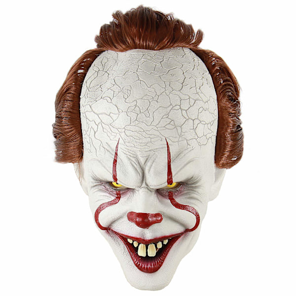 Skräckclown Latex Mask Skräck Halloween Kostym Prop Mask Lämplig för Vuxna