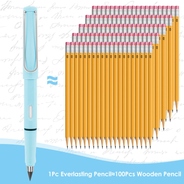 5 stk. Blækløse blyanter Eternal, Everlasting blyant Udskifteligt hoved uendelig blyant Blækfri pen med viskelæder, ubegrænset skrivning evig blyant