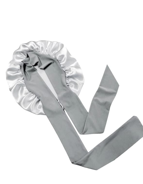 100% Silke Sovehette for Kvinner Sølv Silver