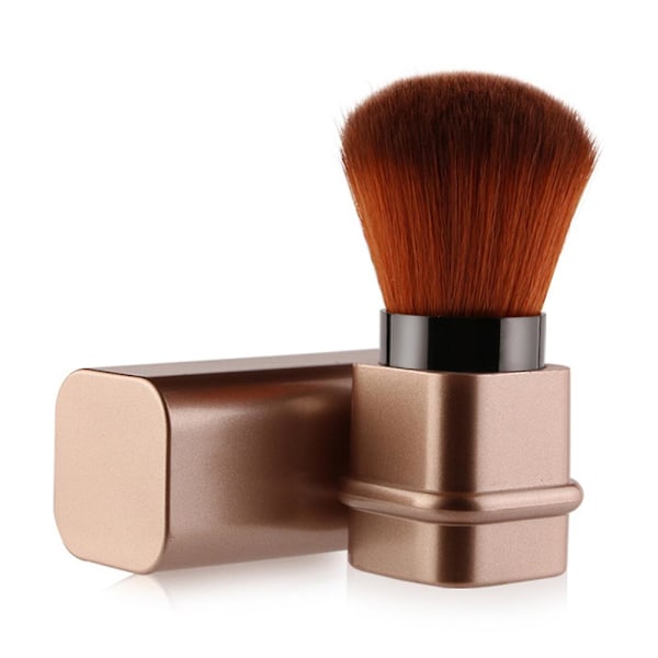 Firkant Retractable Blush Brush Bærbar Mini Foundation Pudderbørste