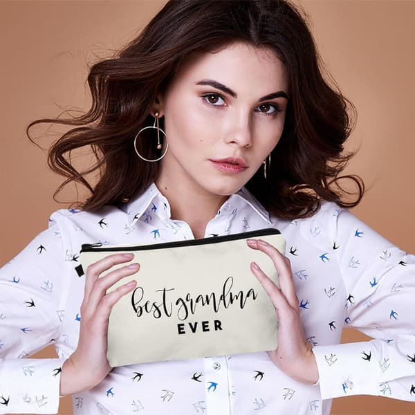 Lille makeuptaske Bærbar Elegant Rejse Kosmetiktasker med lynlås Multifunktionel til kvinder og damer.